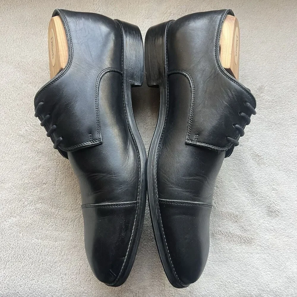 Charles Tyrwhitt‎ Black Leather Cap Toe Oxford Dress Shoes Men's 8 Lace Up Work